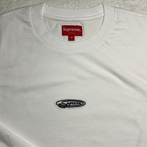 Supreme Oval Logo Short Sleeve T-Shirt, White, Medium